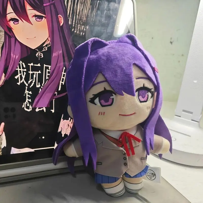 Natsuki Yuri Monica Sayori Plush Doki Doki Literature Club Peripheral Soft Stuffed Doll Cute Keychain Pendant Fans Birthday Gift