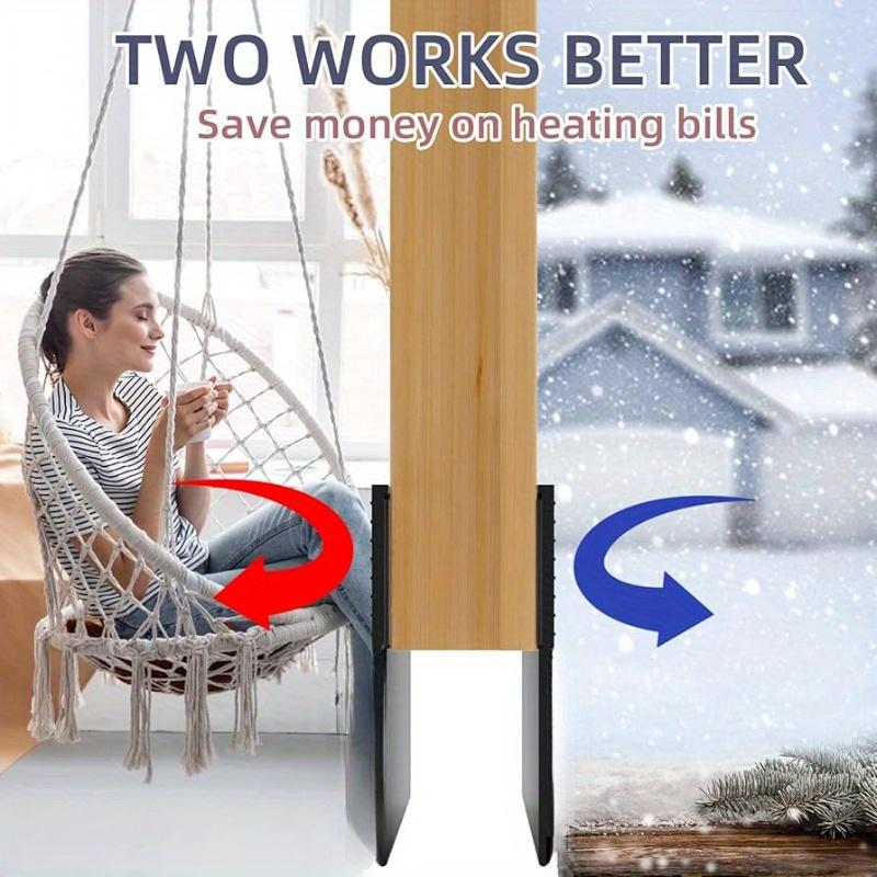 2 rolls of self-adhesive door bottom sealing strip -78.8 inches noise reducing, windproof, insect proof, dust-proof silicone door stopper, energy-saving - available in black, white, gray, and brown