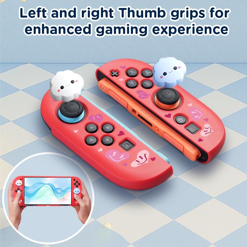 For Nintendo Switch 2 game console accessories, TPU soft case, comes with 2 thumb joystick caps, drop-proof and scratch-resistant, removable protective cover, 2025 new style, light and soft shell, multiple colors available, Console Controller Accessories