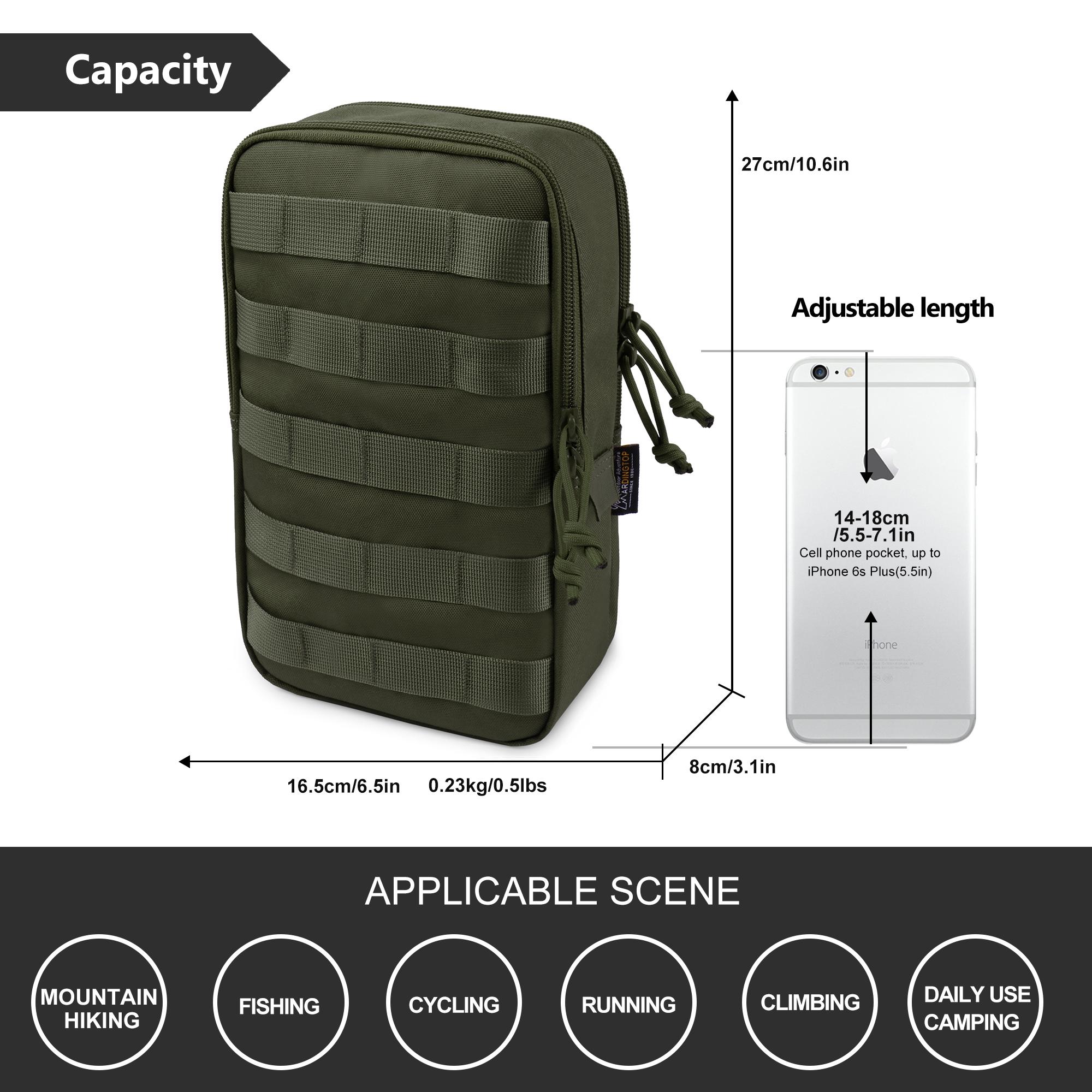 Mardingtop Molle Military TacticalUtility Pouch, Tactical Rip-away First-aid Pouch, Molle Attachment MilitaryModular Attachment for QutdoorCamping military tactical backpack purse versatile backpack camping  backpack tactical backpack casual travel