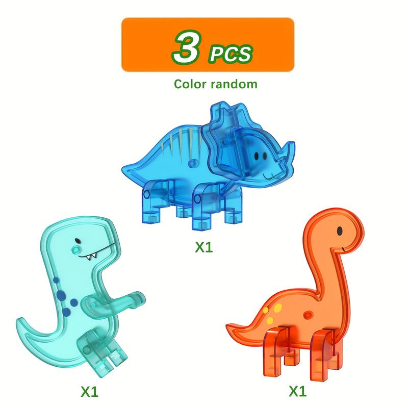 3D Animal Dinosaur Farm Creative Magnetic Blocks, Penguin Arctic Bear Magnet Tiles, Kids Toy Set, Best Gift for Boys & Girls