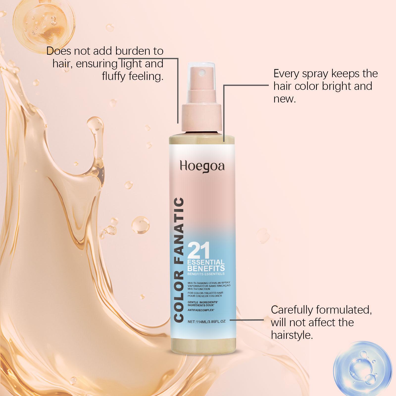Multi-Tasking Leave-In Spray, Heat Protection, Detangling & Frizz Control, infused with Coconut & Camellia Oils, Color Safe, Vegan 114ml