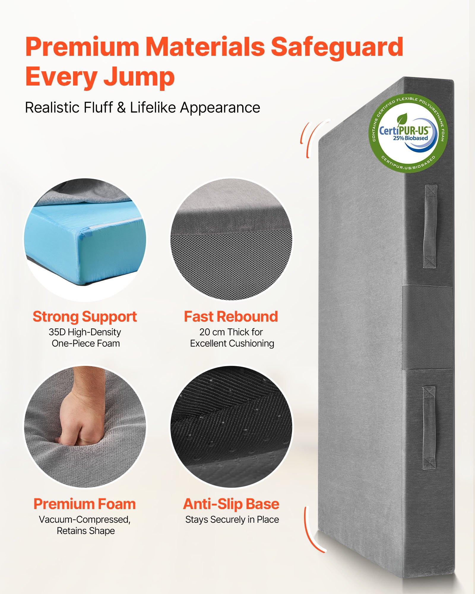 VEVOR sm-cc04 Large Crash Pad, 70.9x47.6x7.9 in (6x4 ft), Eco-Friendly Thick Soft Foam, Zipper Washable Cover, 35.9 lbs Athletic Equipment for Active Kids, Clinics, Jumping & Gymnastics Use VEVOR sm-cc04 Large Crash Pad, 70.9x47.6x7.9 in (6x4 ft), Eco-Friendly Thick Soft Foam, Zipper Washable Cover, 35.9 lbs Athletic Equipment for Active Kids, Clinics, Jumping & Gymnastics Use