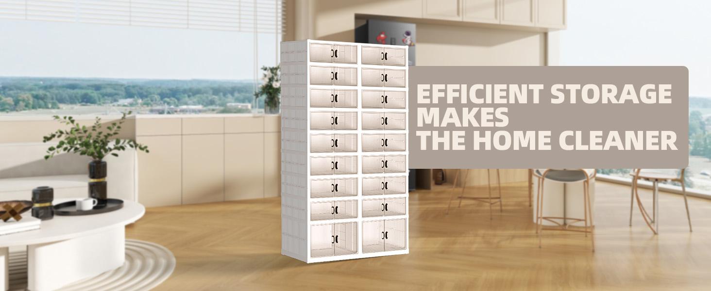 9 Tiers 36 Pairs Foldable Shoe Rack, Large Shoe Storage with Magnetic Clear Door, Easy Assembly and Freely Movable Shoes Organizer, Large Capacity Shoe Shelf for Living Room, Cloakroom, Entryway,Cosmetic Organizer 9 Tiers 36 Pairs Foldable Shoe Rack, Large Shoe Storage with Magnetic Clear Door, Easy Assembly and Freely Movable Shoes Organizer, Large Capacity Shoe Shelf for Living Room, Cloakroom, Entryway,Cosmetic Organizer