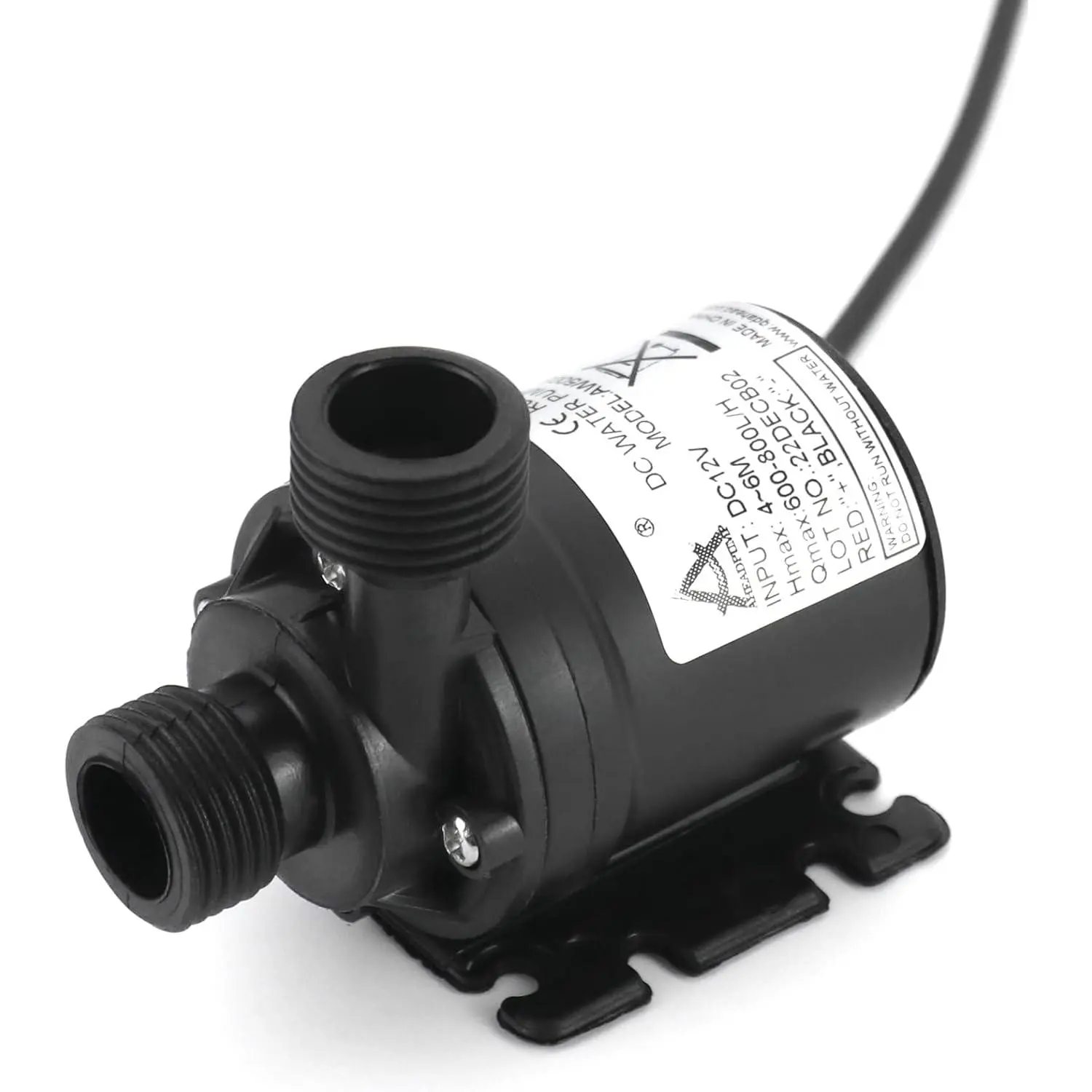 DC 12V Water Pump 800 L/H 5 m, Brushless Submersible Water Pump for Fountain Pool Solar Circulation System Water Circulation System