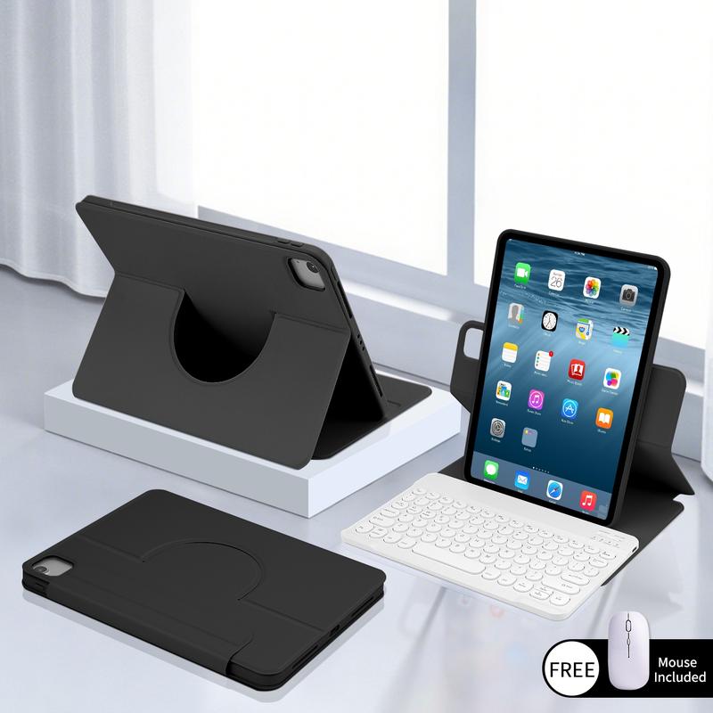 SPALLO Magnetic Spanish Ñ Keyboard Case for iPad A16 11th, 10th Generation, Compatible with iPad Pro M5 2025 & iPad Air 7th 2024, 6th, 5th, 4th Gen - 360 Rotatable Detachable Portable Keyboard - Backlit Wireless Español Keyboard Case with Mouse SPALLO Magnetic Spanish Ñ Keyboard Case for iPad A16 11th, 10th Generation, Compatible with iPad Pro M5 2025 & iPad Air 7th 2024, 6th, 5th, 4th Gen - 360 Rotatable Detachable Portable Keyboard - Backlit Wireless Español Keyboard Case with Mouse