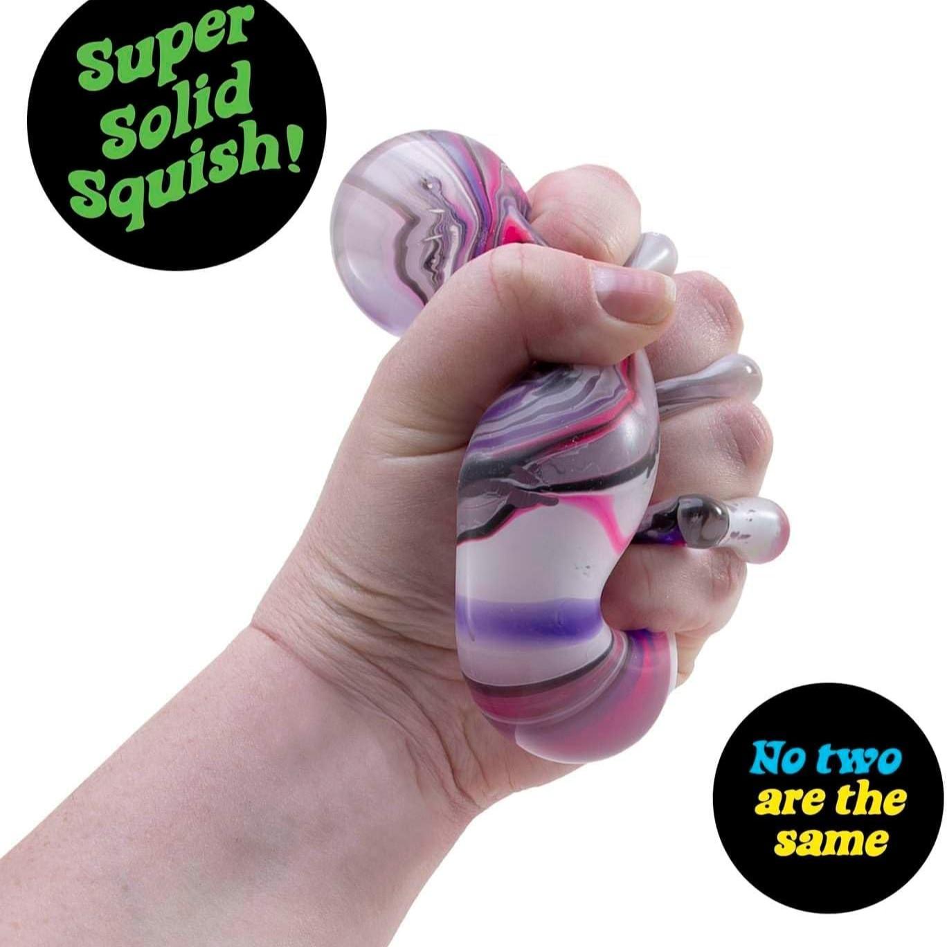 Anxiety-Relieving Squeeze Toy, Stress-Relief Fidget Cube, Substantial & Tactile Sensory Toy, Unique Swirled Color Design, Suitable for Adults & Children, Candy-Themed Stress Ball