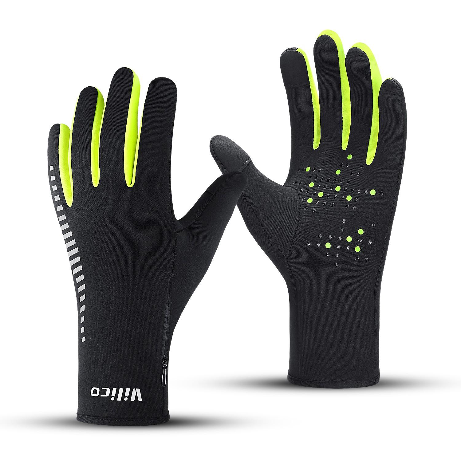 Winter Running Warm Gloves, Windproof Touchscreen Sports Gloves, Lightweight Flexible Non-Slip Palm, Unisex Outdoor Morning Run Cycling Training Gloves