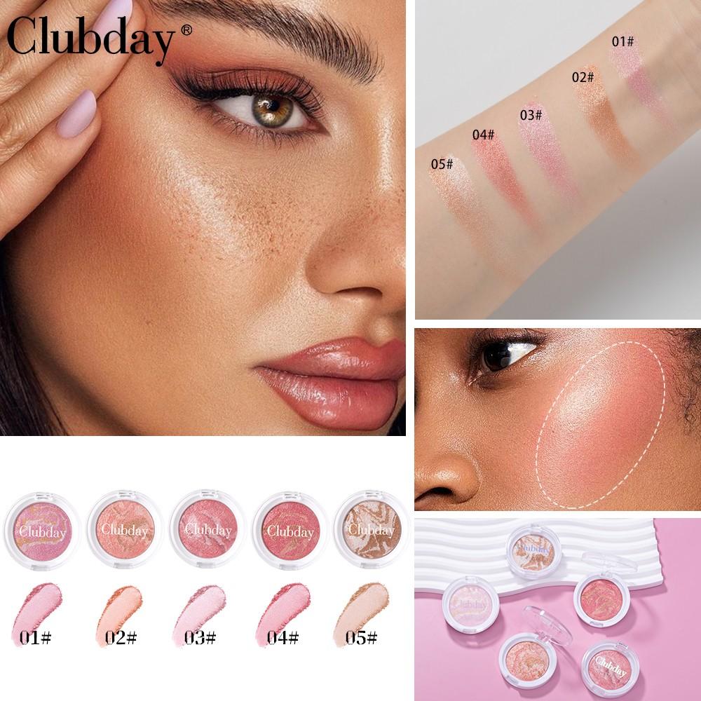 Clubday Blush Highlighter Pearl Finish Natural Look, Multi-Scene Use Powder Makeup, Single Item