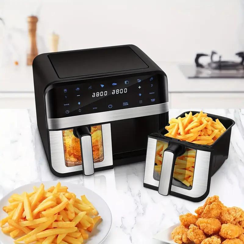 Digital Display Air Fryer Oven - Rapid Healthy Cooking, 8-in-1 Multi-Functional, Dual Basket, Space-Saving Design for Versatile Meals Kitchen Appliances Multifunction Outdoorfun Durable