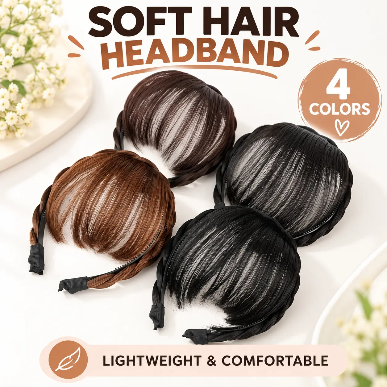 Women's Stretchy Braided Headband, Chic Woven Hair Band with Flexible Elastic Design and Easy-Remove Fit, Lightweight Fashion Hair Accessory for Keeping Hair Styled, Perfect for Daily Wear, Weekend Outfits, Festivals, Christmas Celebrations & Special Occa