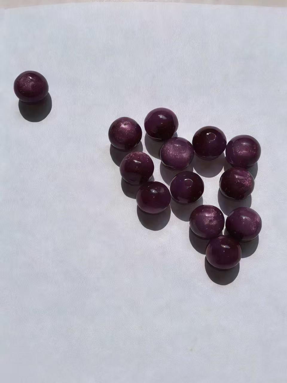 Sparkling Diamond Sterling Shining Beads, 10pcs Key Chain Charms, Bag Accessories, Car Hanging Decorations, Perfect Gift