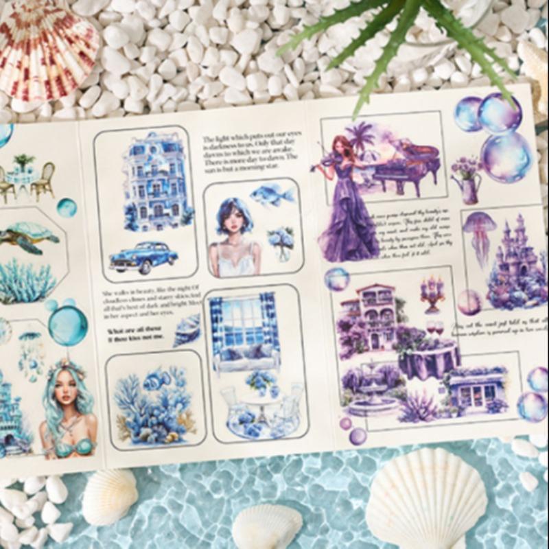 Vintage Girl Pattern Sticker, 100pcs/box Waterproof Self Adhesive Decor Paper, Decor Sticker for Gift Greeting Card Water Bottle Laptop Phone, Screen Protector