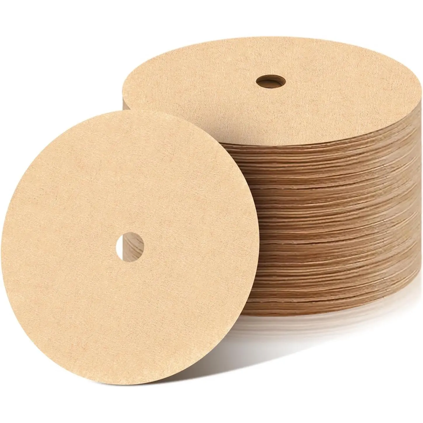 300Pcs Percolator Coffee Filters, 3.5in Disc Coffee Filters, Natural Unbleached Filter Coffee, Disposable Coffee Filters for Percolator Coffee Pot and Flat Bottom Basket