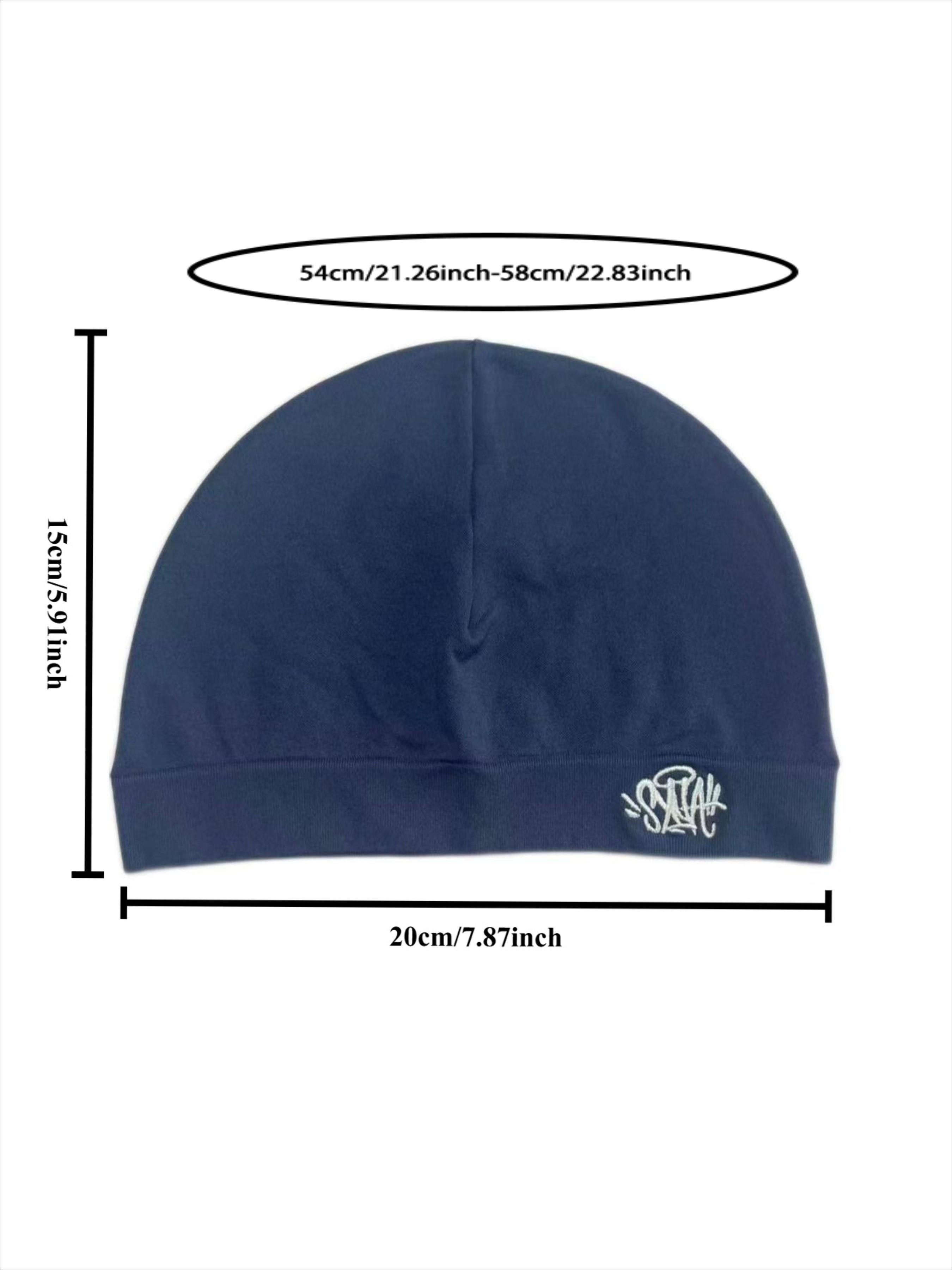 Unisex Streetwear Cap, Embroidered Letter Design, Embroidery Hat, Trendy Hip-Hop Style, Versatile Hair Pressing Hat, No Brim Baseball Cap, Premium Streetwear Hat, Casual Trendy Hat