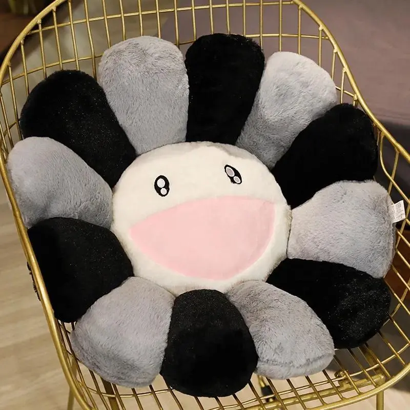 Cozy Sunflower Plush Cushion Creative Smile Rainbow Sunflower Cushion Sofa Decorative Pillow Bedroom Back Plush Accessories Gift