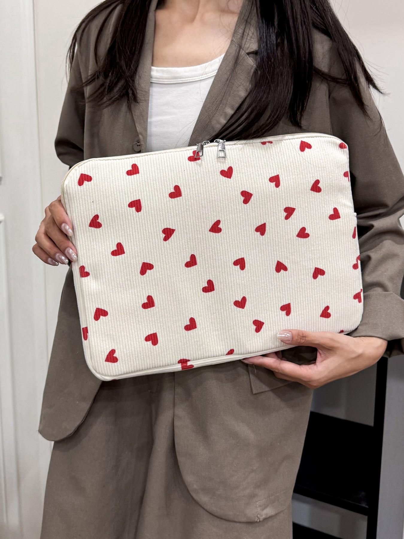 Heart Laptop Backpack, Casual Stars Pattern, Multi-Size Computer Protection Case, Ideal for Teachers and Students, School Supplies