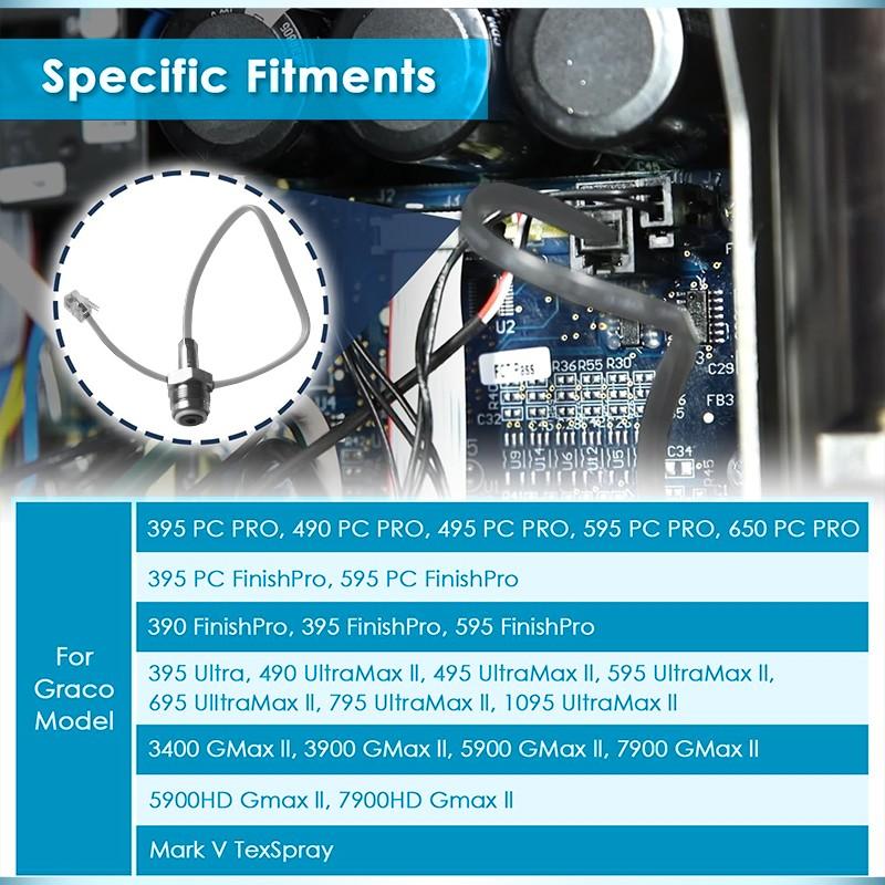 Graco Pressure Sensor Replacement Part, Compatible with Various Models Including 190es & 390 Series, Essential Maintenance Component