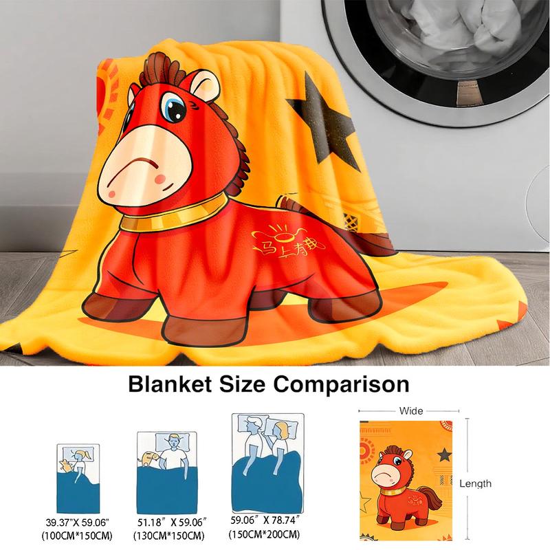 Cry Horse Theme Blanket, High-Weight Flannel Fabric, Soft and Warm, Anti-Wrinkle, Easy Clean, Perfect Gift for Friends and Lovers, Happy Blanket Gifts Cry Horse Theme Blanket, High-Weight Flannel Fabric, Soft and Warm, Anti-Wrinkle, Easy Clean, Perfect Gift for Friends and Lovers, Happy Blanket Gifts