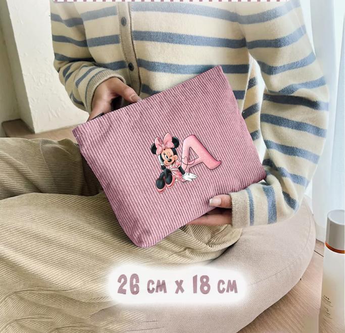 New Miffys Woman Corduroy Makeup Bag Female Cute Toiletry Bags Girl Kawaii Travel Portable Zipper Storage Wash Bag Birthday Gift