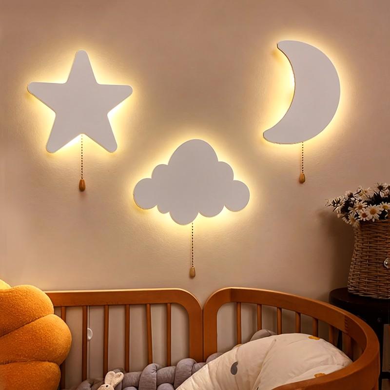 LED Floating Wall Light, Star Moon Butterfly Cloud Options, Battery Powered Hanging Night Lamp, Soft Glow, Easy Installation, Indoor Wall Light, Butterfly Led Lights, Indoor Decoration Lamp, Home Decoration Lamp, Wall Decor Lighting