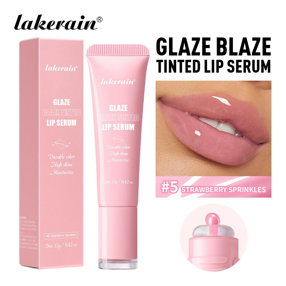 1 Piece Donut-shaped Peptide Essence Lip Gloss, Moisturizing Lipgloss, Long-lasting Moisturizing Tinted Lip Balm, Versatile Lip Makeup for Daily No-makeup Looks