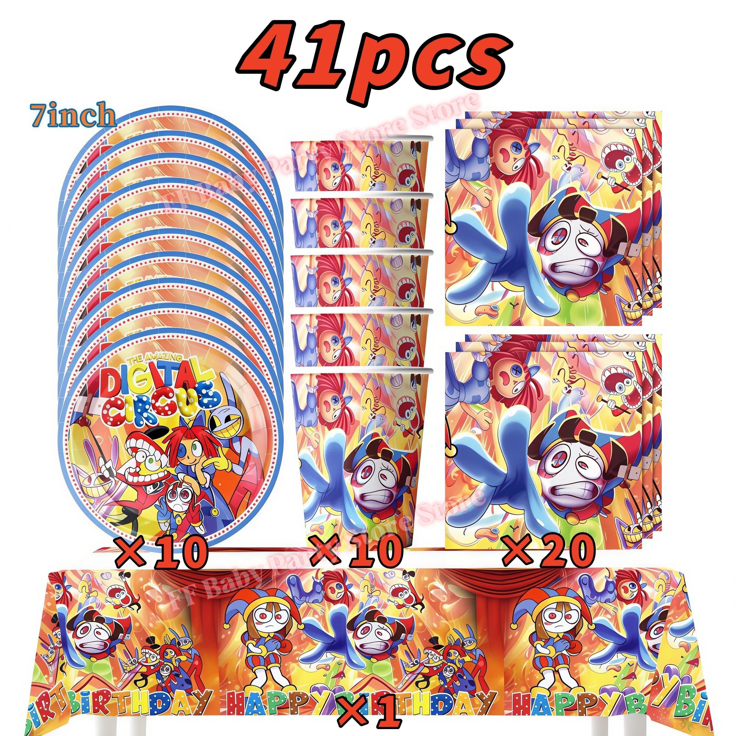 Amazing Tableware Birthday Party Decoration Digitaled Circus Balloon Plate Cup Banner Kids Favor Gift Baby Shower Party Supplies