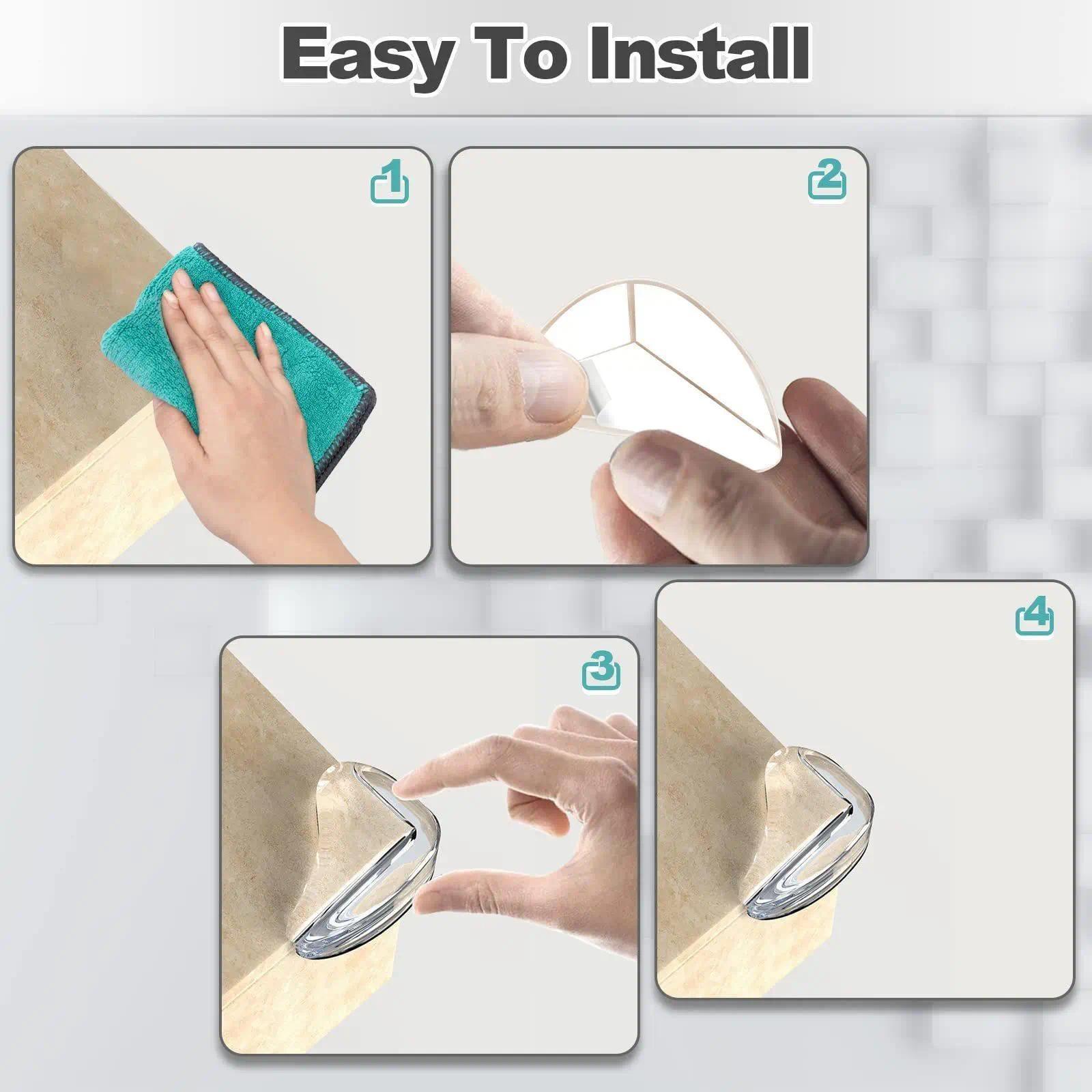 30pcs Furniture Edge&Corner Protection Guards, Summer Clear Anti-collision Corner Protector for Little and Adults,Table Crib Fireplace Safety Protection Corner Pads