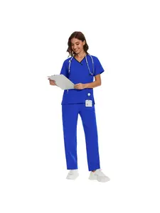 Beauty SPA Uniform Scrub Nursing Scrubs Set Comfortable Leisure Care Center Work Clothes Nurse Uniform Gown Top+pants Suit