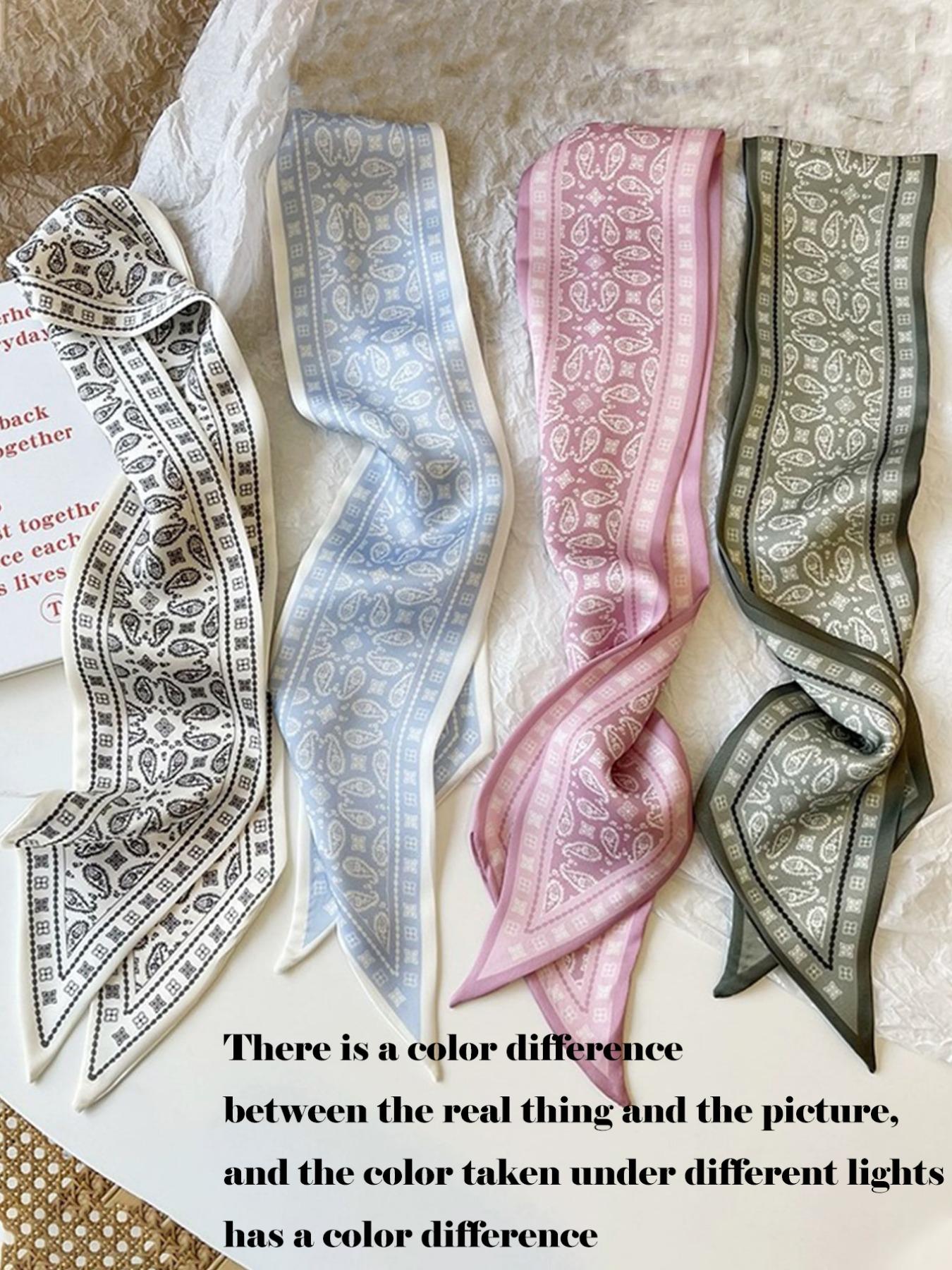 All over Print Scrunchie (4pcs), Casual Versatile Hair Accessories for Women & Girls, Minimalist Headwear Suitable for Thick Hair, Ponytail Hairstyle, Fashion Hair Accessories for Party, Daily Clothing Decor