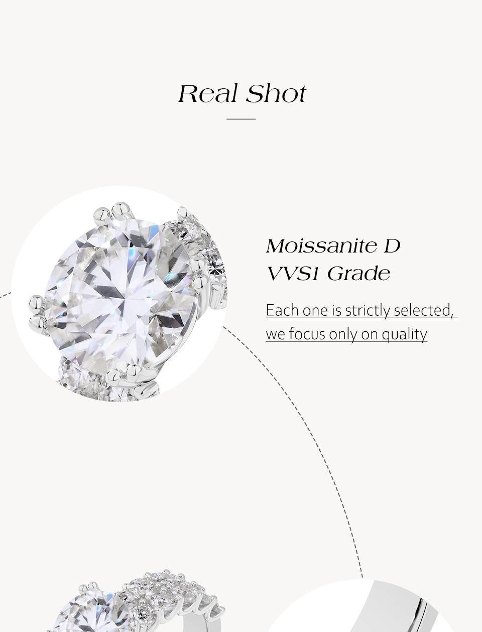 3CT Brilliant Cut Synthetic Moissanite Ring for Women Engagemen Wedding Anniversary Gift Fine Jewelry R181