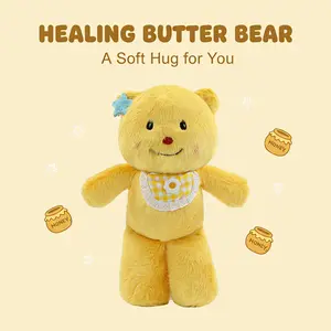 Cute Butter Bear Plush Toy, Thai Honey Pot Bear Stuffed Doll, Soft Pillow for Girls, Perfect Gift