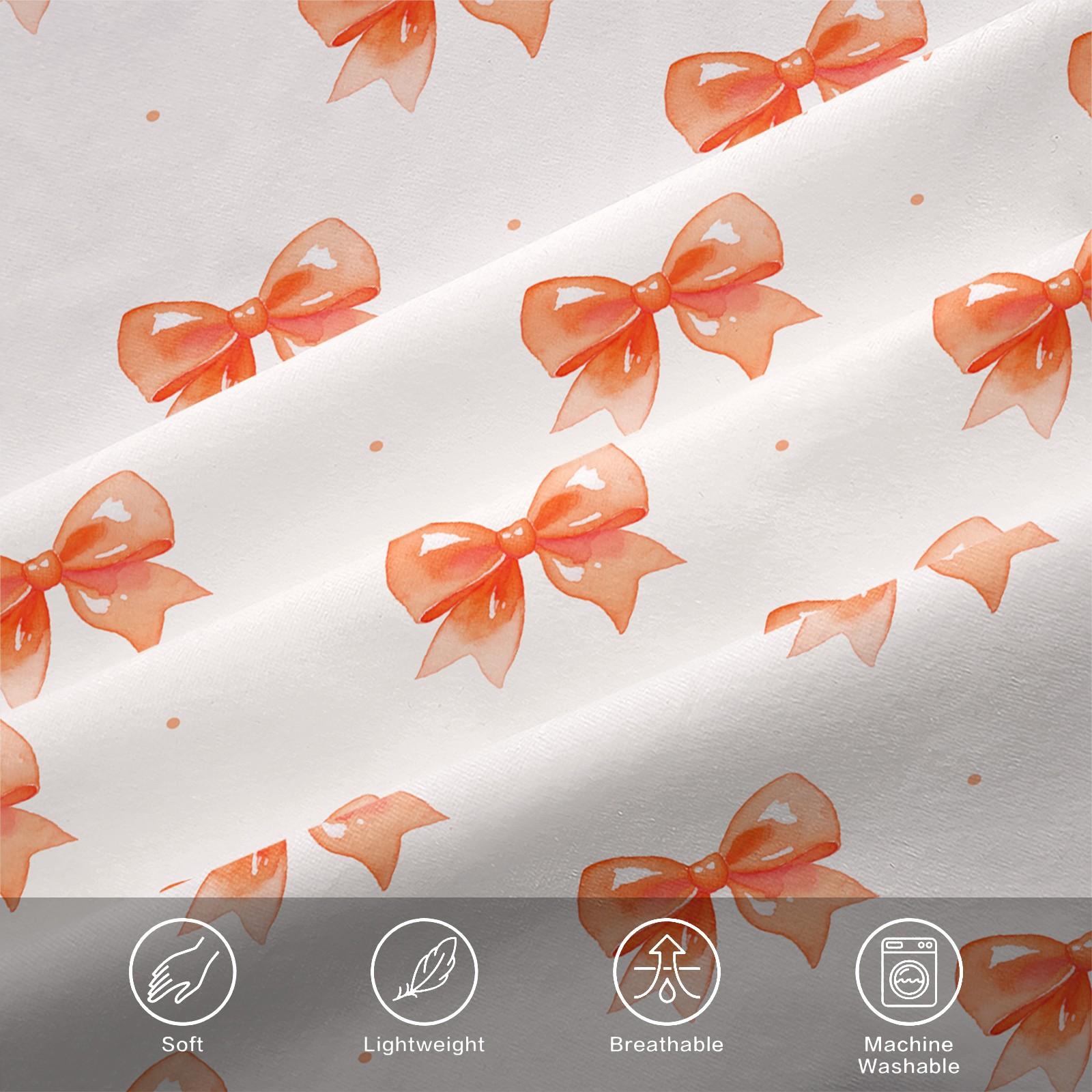 2/3PCS Cute Romantic Sweet Bow Duvet Cover Set, Soft Cozy Aesthetic Bedding for Girls, No Filling, Housewarming Birthday Valentine's Day Christmas Gift for Her