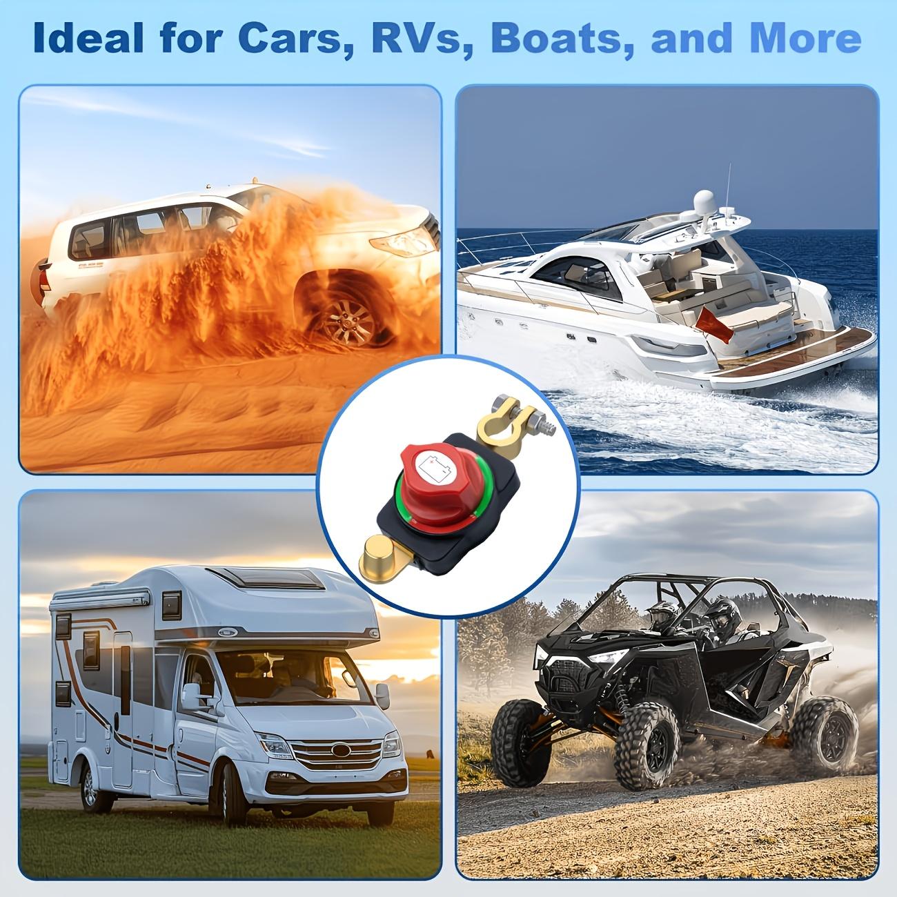Durable Battery Disconnect Switch, Third Generation Top Battery Terminal, Suitable for Cars, Rvs, Boats, Negative Terminal On/off