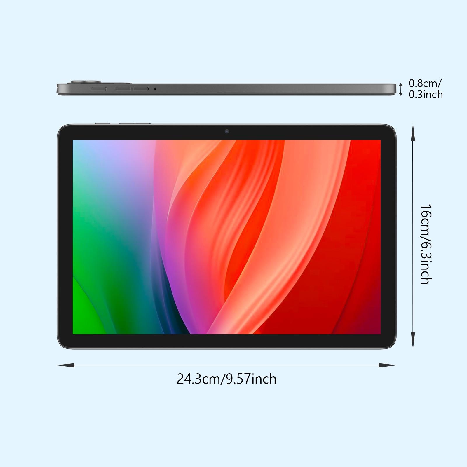 10.1-inch Tablet PC, Wireless Tablet, Android 15 system, 5-core processor, 24 GB RAM + 128GB ROM, dual cameras, supports Bluetooth, WIFI6, Type-C interface, 8000mAh high-capacity battery, optional configuration (keyboard set/single tablet)