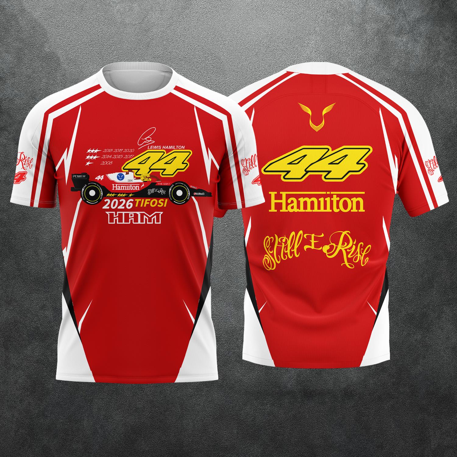 2026 Lewis 44 Hamilton Racing T-Shirt 3D Print Motorsport Graphic Fan Tee Unisex Summer Casual Short Sleeve