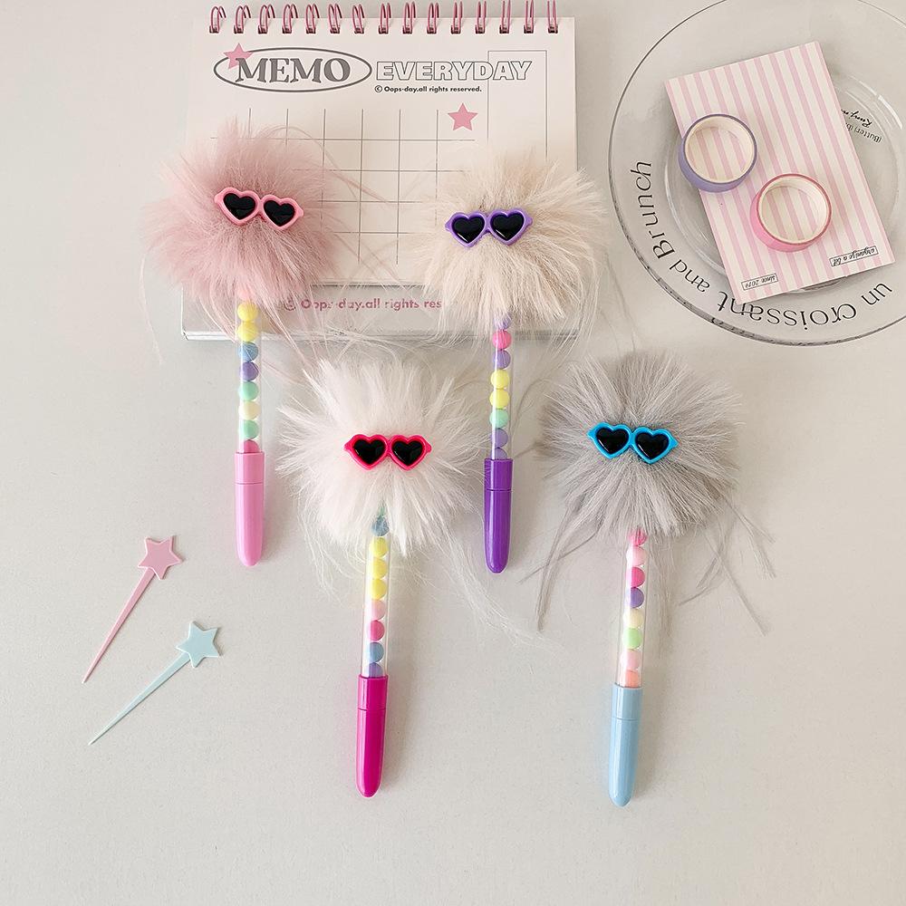 New Cartoon Funny Eyeglass Ball Pen, Creative Writing Rollerball Pen, Girl's Diary Pen, Kids Gift Pen, Perfect for Couples, Friends, Holidays