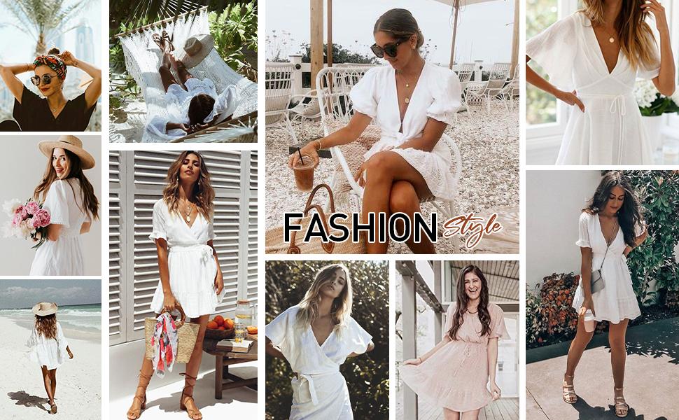 Womens Swimsuit Coverup Short Sleeve Beach Cover Up Dress V Neck Bikini Beachwear Womens Swimsuit Coverup Short Sleeve Beach Cover Up Dress V Neck Bikini Beachwear