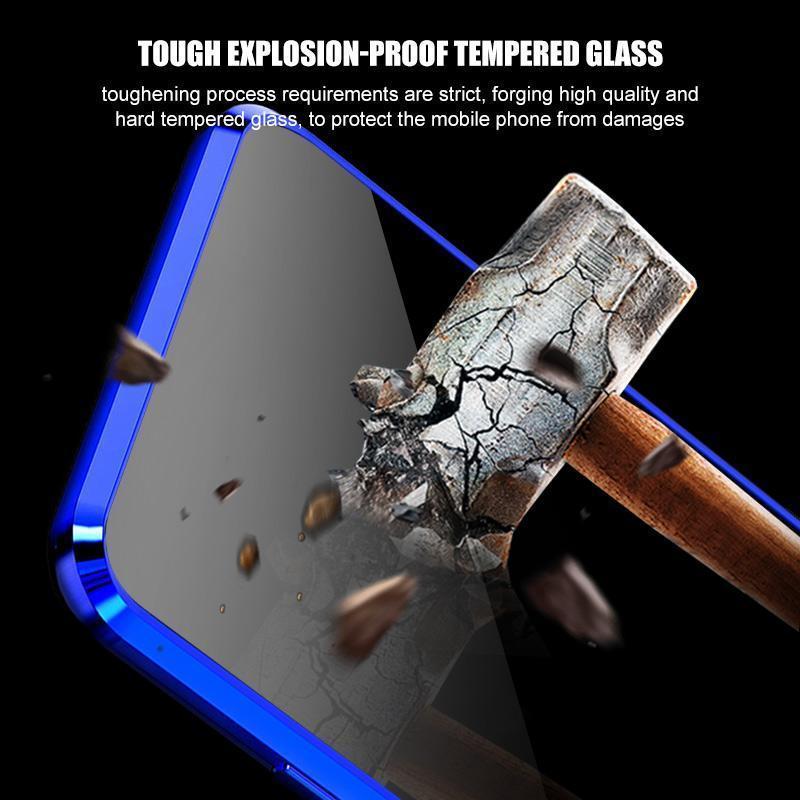 Anti Peeping Magnetic Case for Samsung S25 S24 S23 S22 S21 Ultra Note 20 S23 FE Double Sided Tempered Glass Cover