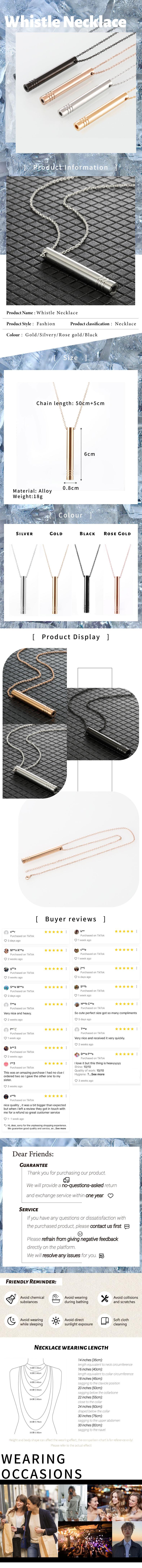 Stress Relief Necklaces Quit Vaping Necklace Mindful Necklace Whistle