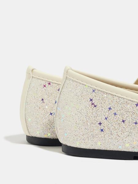 Women's Fashion Flat Shoes Square Toe Star Design Slip-On Soft Textile Rubber Sole Casual Ballet Flats Spring & Fall