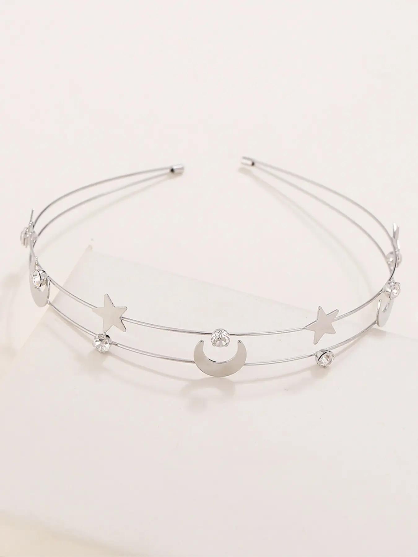 Rhinestone Star Decor Headband,  Elegant Hair Accessories for Women & Girls, Trendy All-match & Exquisite Hair Accessories Suitable for Daily and Party Use