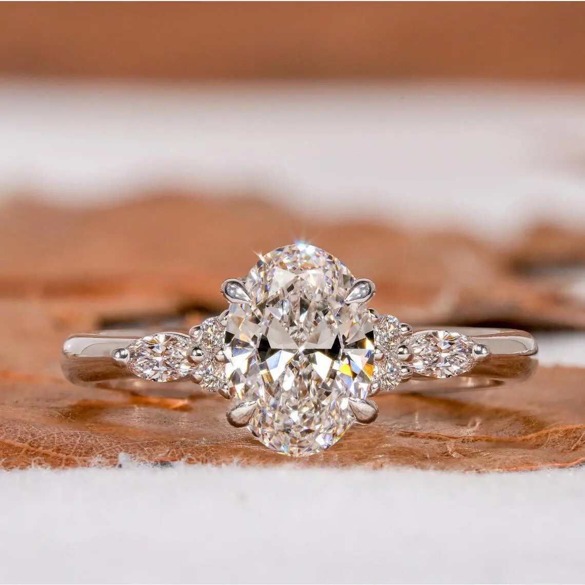 Luxury Oversized Simulated Pigeon Egg Moissanite Ring - Dainty Look Diamond Band with Sparkling Accent, Women’s Engagement Wear for Marriage Special Events, Engagement Ring, Brilliant Sparkle