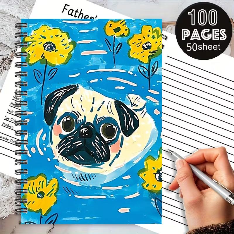 1 Pack Spiral Coil Notebook 5.7x8.26 Inch, Durable Binding, Perfect for Travel Journal, Camping Adventures, Summer Vacation Notes, Gift for Outdoor Enthusiasts, Birthday & Holiday Present [2D] Flat