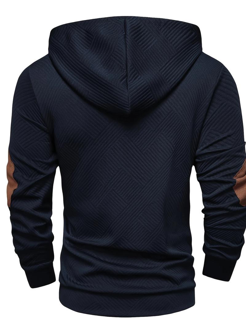 Men's fashionable casual hooded cardigan