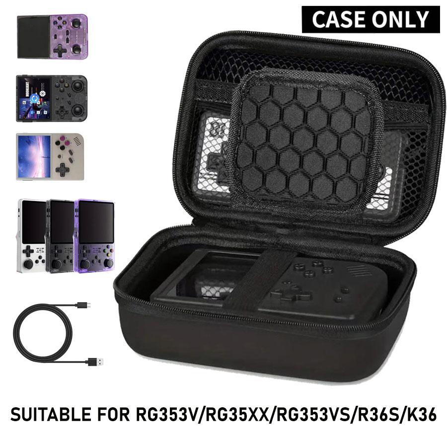 2025 New Durable Game Console Storage Bag for RG353V/RG35XX/RG353VS/X6/R36S/K36, Handheld Game Console Protective Organizer, Stylish & Portable Carrying Bag for Gaming Enthusiasts, Suitable for Outdoor Traveling Camping(Box Only)