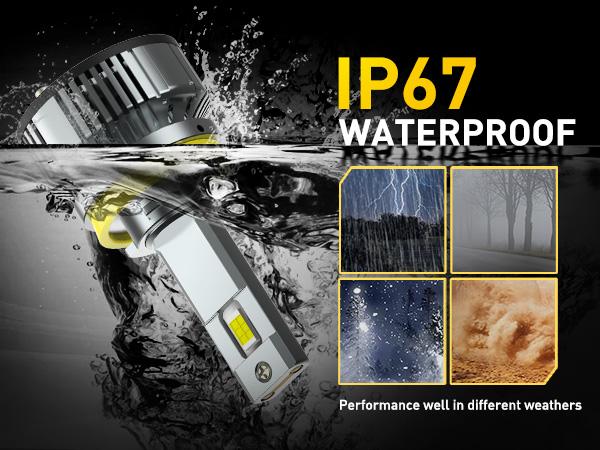 AUXITO H11 H9 H8 LED Bulbs Fog Light Bulbs,Headlight Bulbs, 900% Brightness 6500K Cool White, CSP LED Chips Fog Lamps Replacement, Play and Plug, Pack of 2