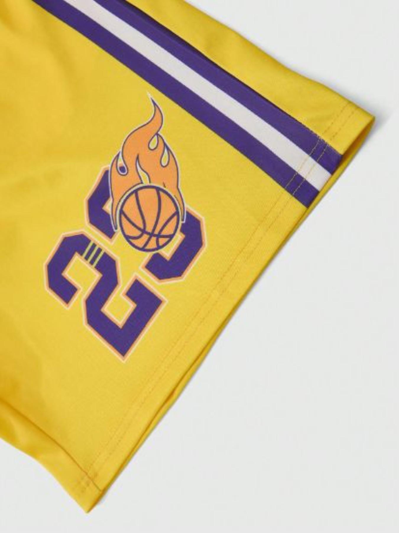 Men's Fashion Round Neck Short Sleeve Set, Chicago Letter Number 23 Digital Print, Summer Casual, Comfortable Vacation Sports Wear