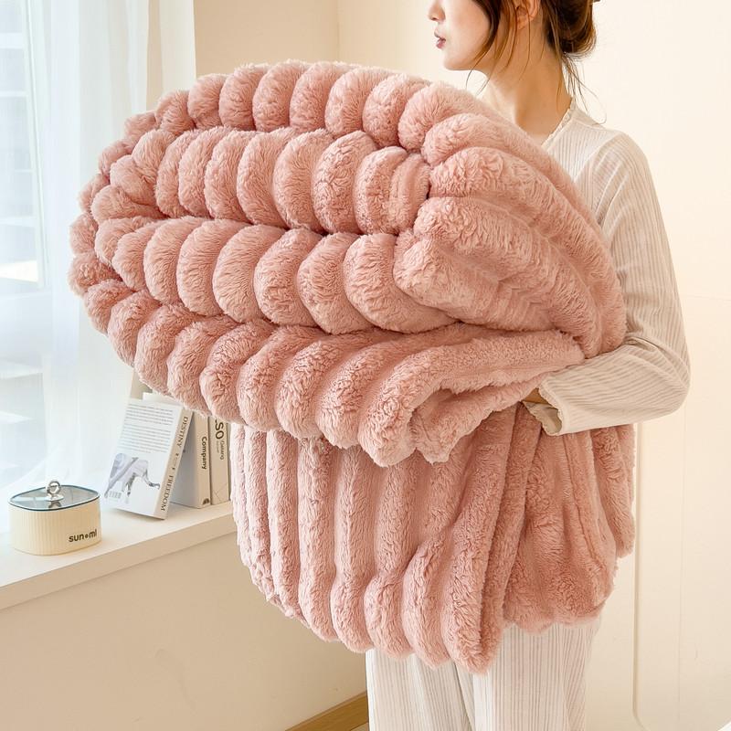 Luxurious Faux Rabbit Fur Throw Blanket - Soft, Warm & Cozy for Couch, Bed, Office, and Travel - Versatile All-Season Gift,Ideal for Bed,Couch, Travel,Camping, All Seasons,Home Bedroom Decor Plush Outdoorfun,Summer Aesthetic
