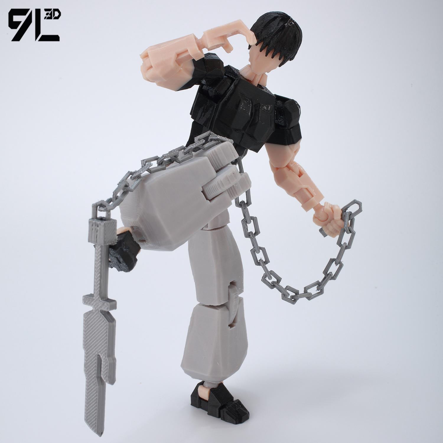 9L3D Printed Jujutsu Kaisen Fushiguro Toji Anime Multi-Jointed Shapeshift Toys Action Figures Mannequin Model Ornaments Gift Toy